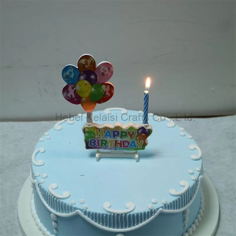 Balloon flashing singing happy birthday musical cake candle for party