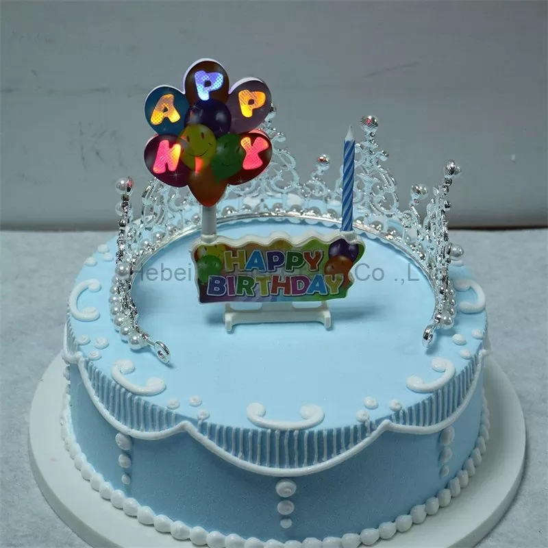 Balloon flashing singing happy birthday musical cake candle for party