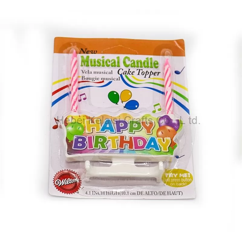 Live voices with LED lights music cake decoration party candles