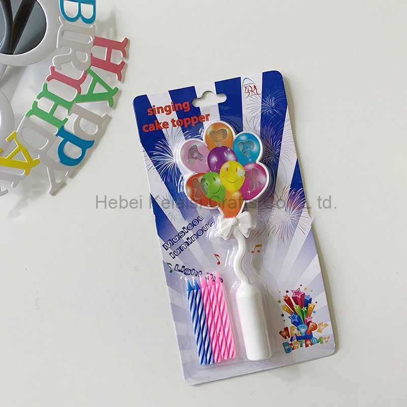sunflower music decorated birthday candles