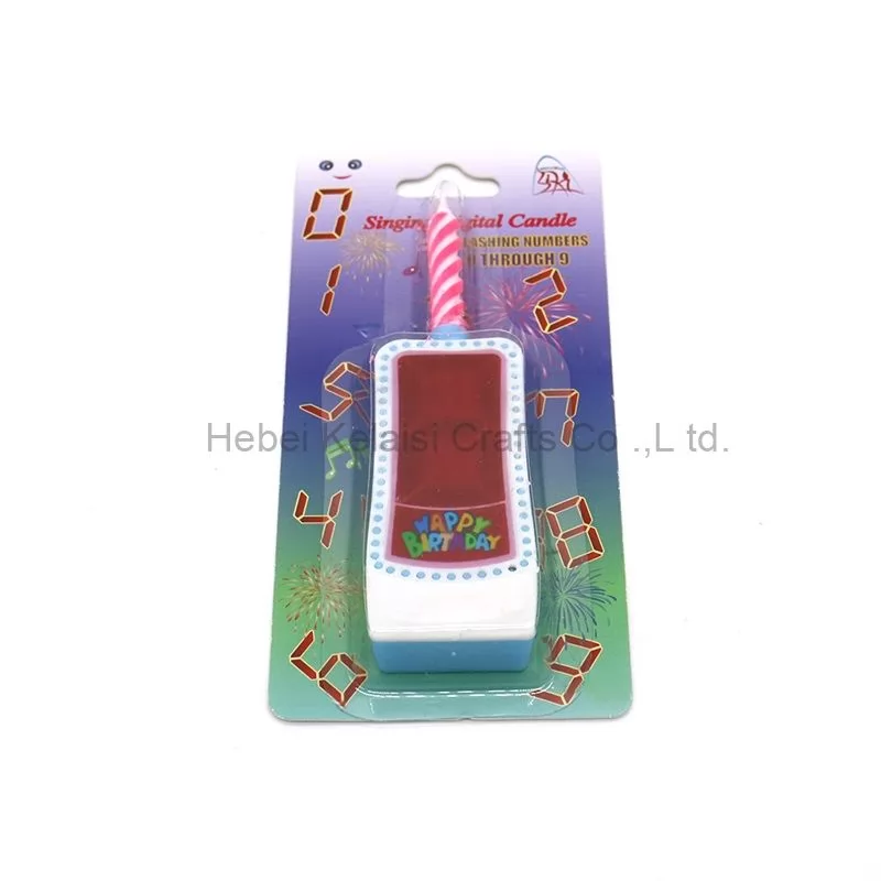 LED Musical cake Topper for Kids digital display birthday Party candle