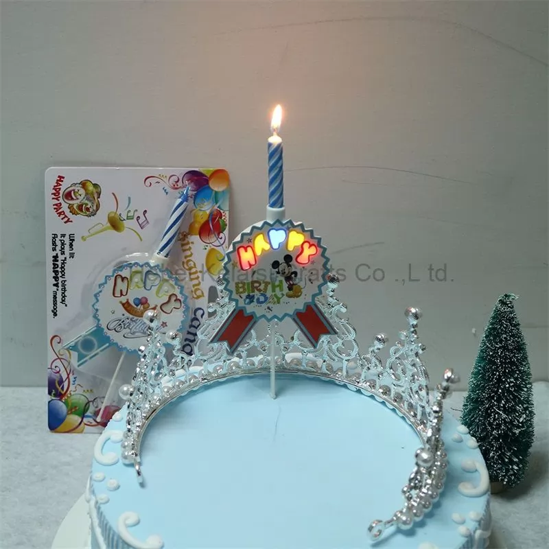 Cake top tower card cartoon birthday party cake candles