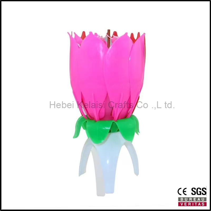magic singing non rotating music lotus flower birthday candles for cake party