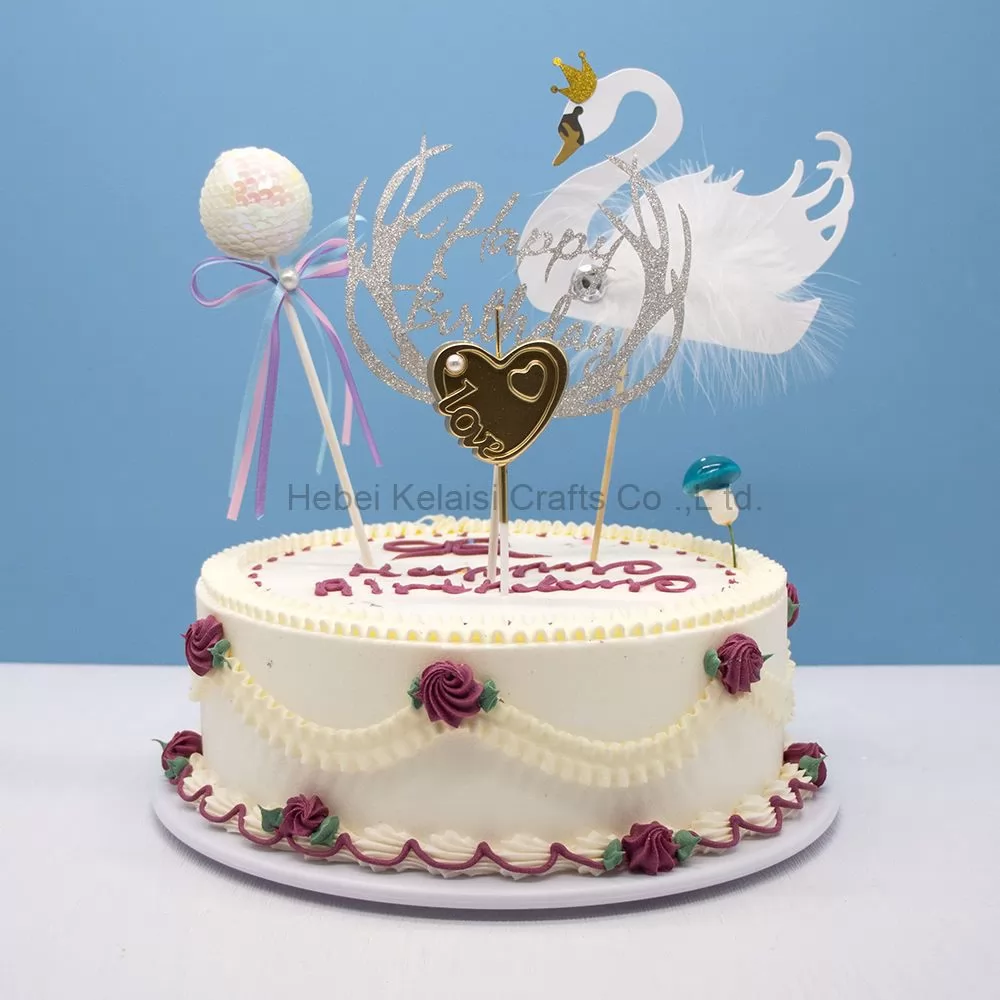 creative heart-shaped love letter shape Birthday cake candle