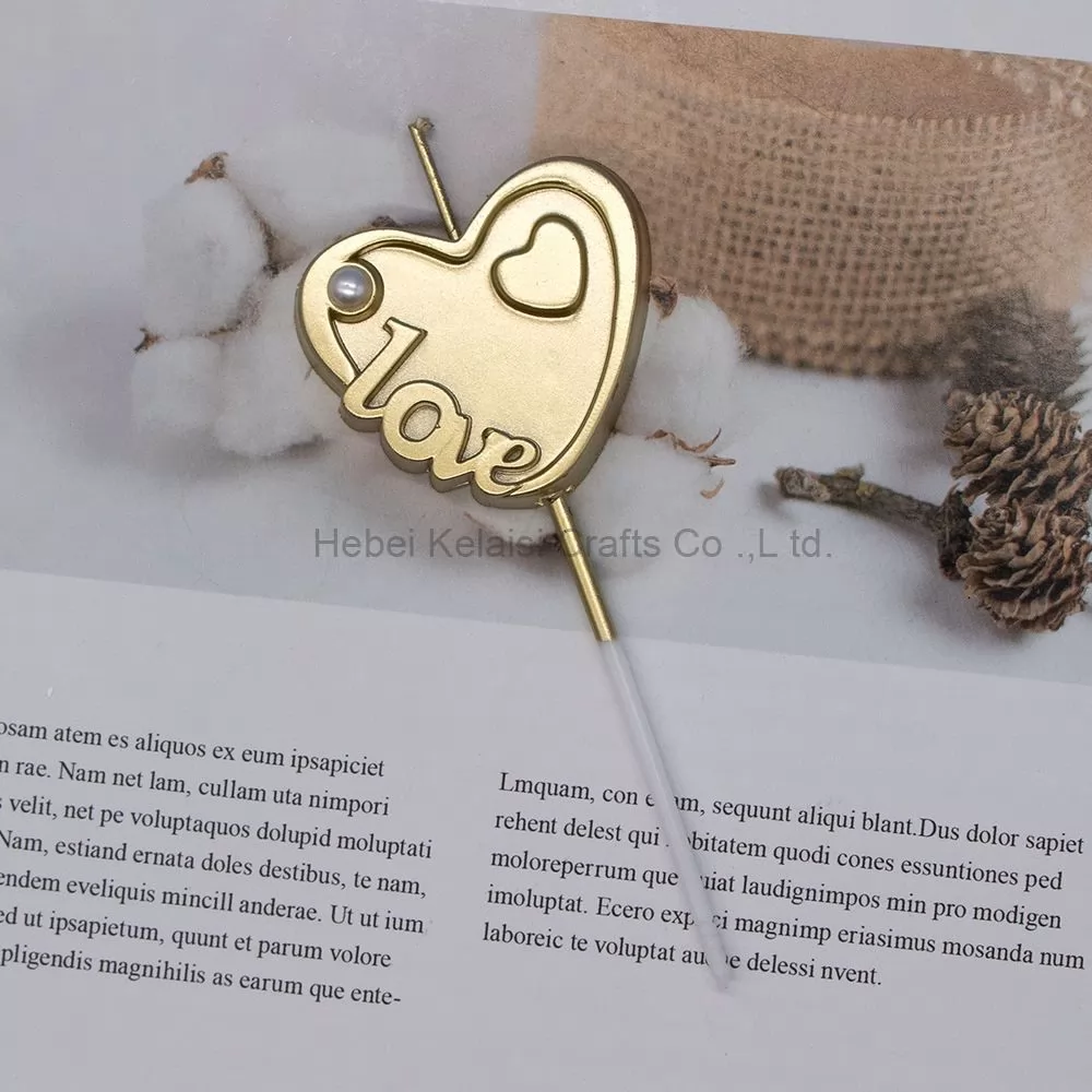 creative heart-shaped love letter shape Birthday cake candle