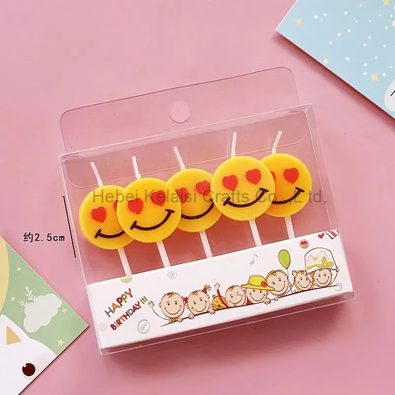 Kids Birthday Cake Party Decorations Candle Party Favors Smile Candle