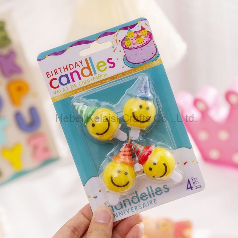 3D Emoticon Smiley Face Smile Birthday Cake Candles