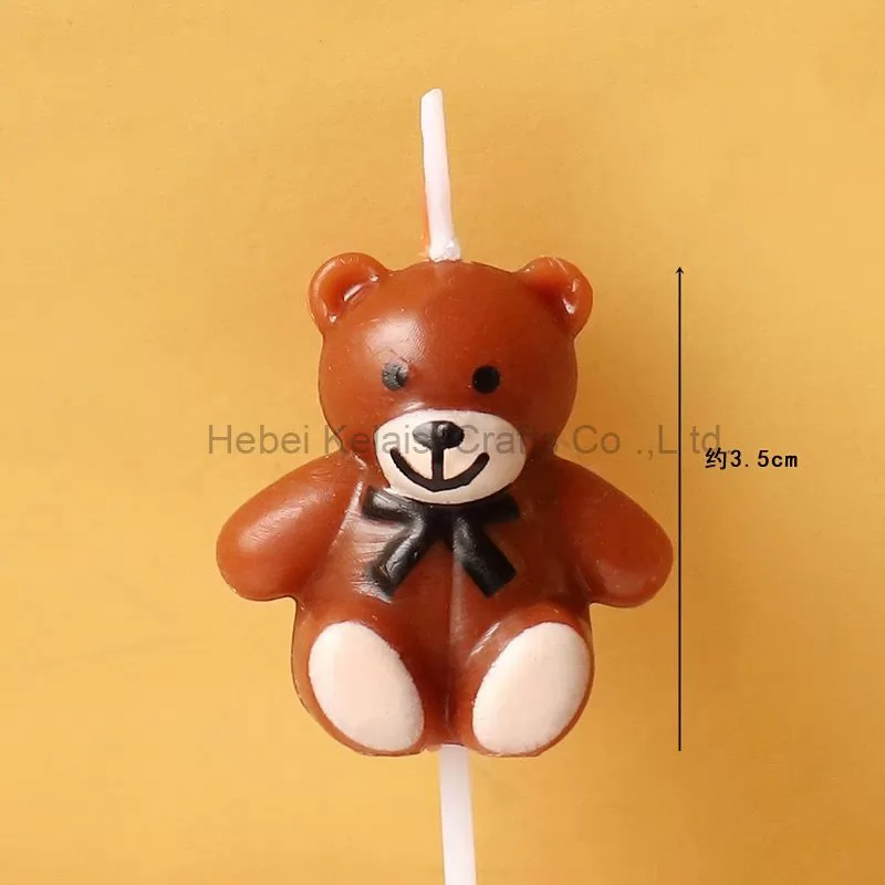 Gift Home Decoration Soy Animal Handmade bears shaped birthday candle