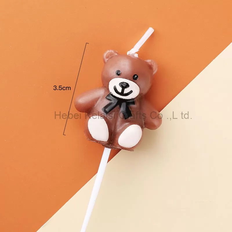 Gift Home Decoration Soy Animal Handmade bears shaped birthday candle