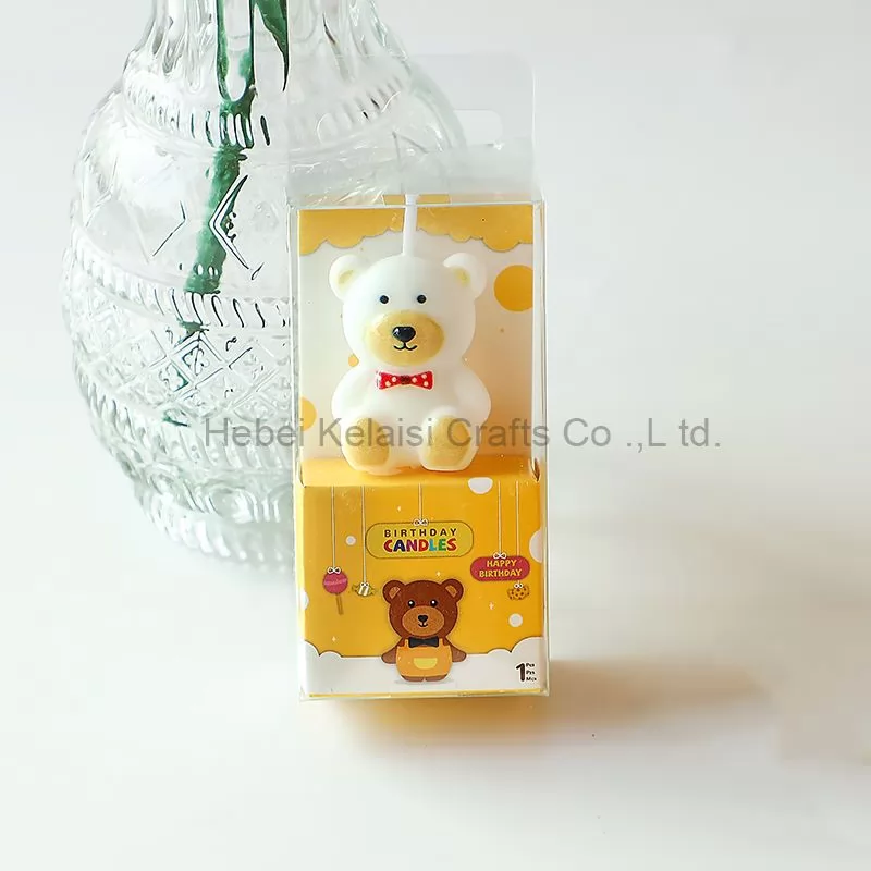 Gift Home Decoration Soy Animal Handmade bears shaped birthday candle