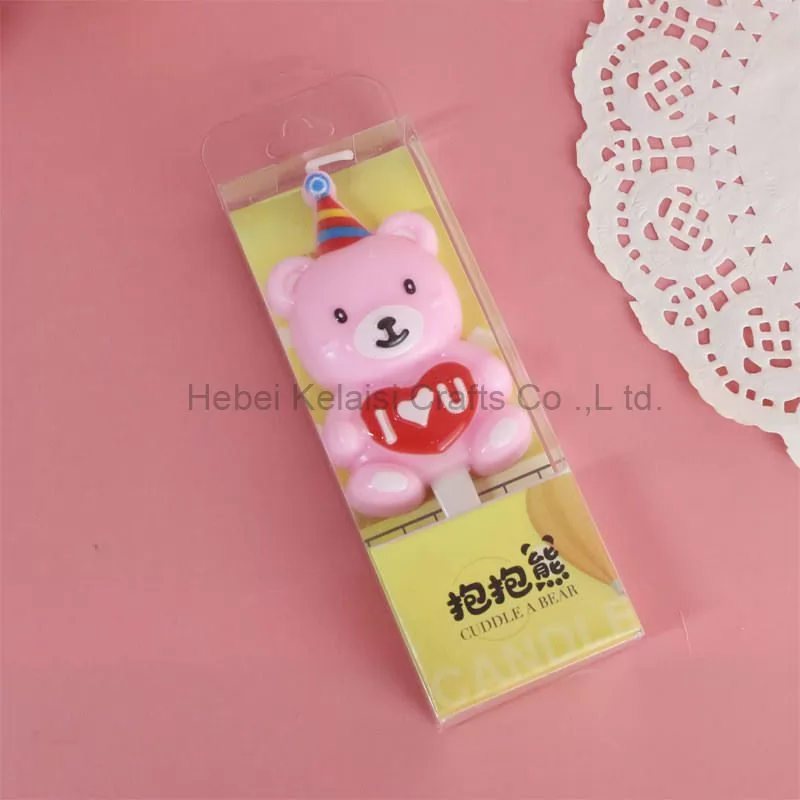 Cartoon Bear Birthday Party Cake Decoration Bear Candle for Birthday Cake