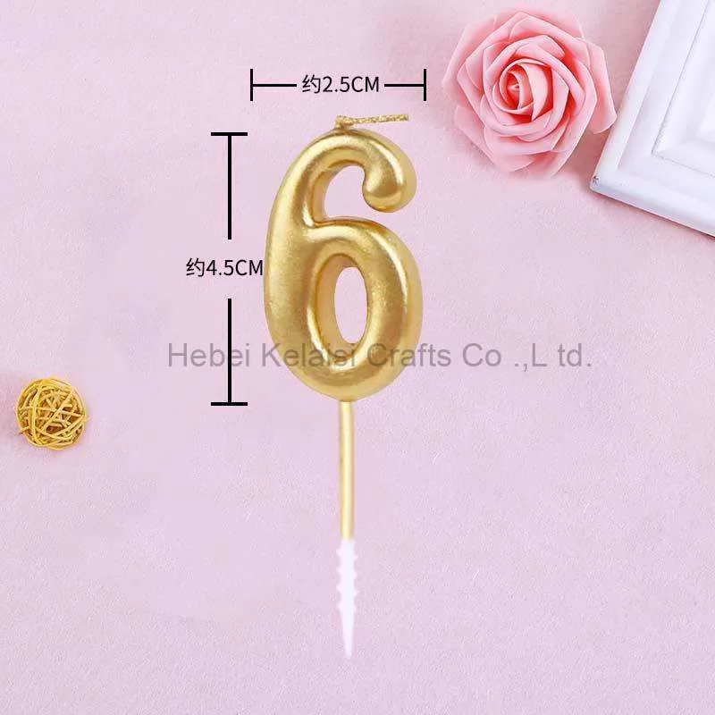 Happy Birthday Gold Metallic Party Cake Number Birthday Candles