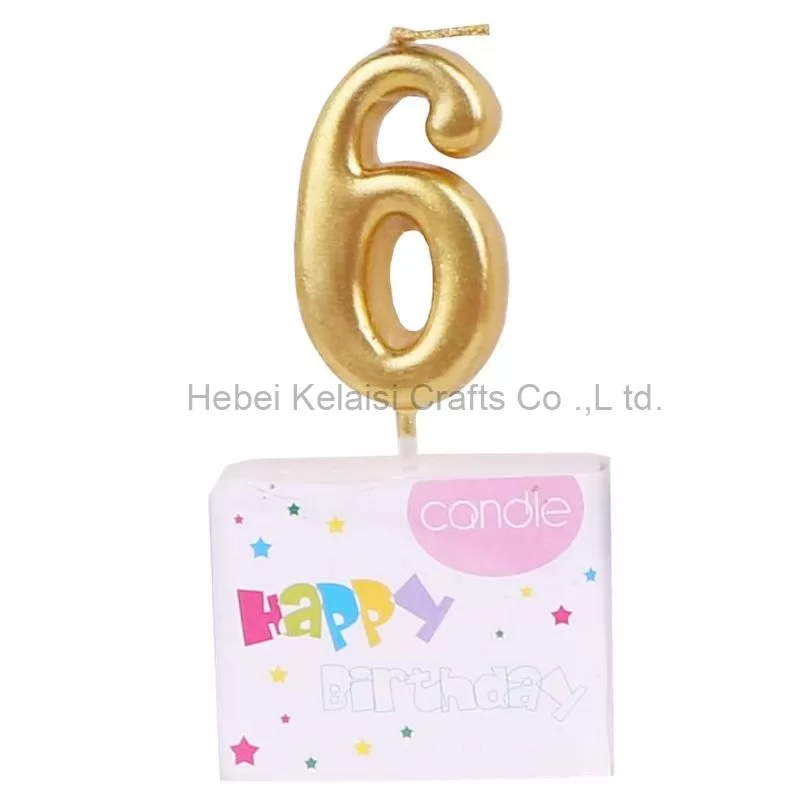 Happy Birthday Gold Metallic Party Cake Number Birthday Candles