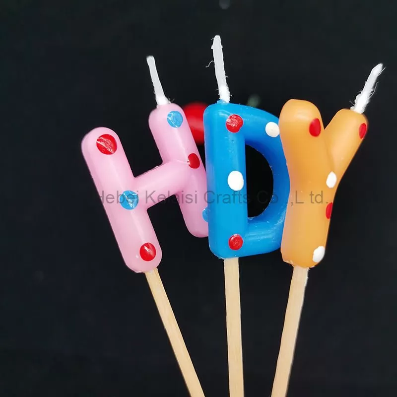 13 piece spot birthday letter cake candles