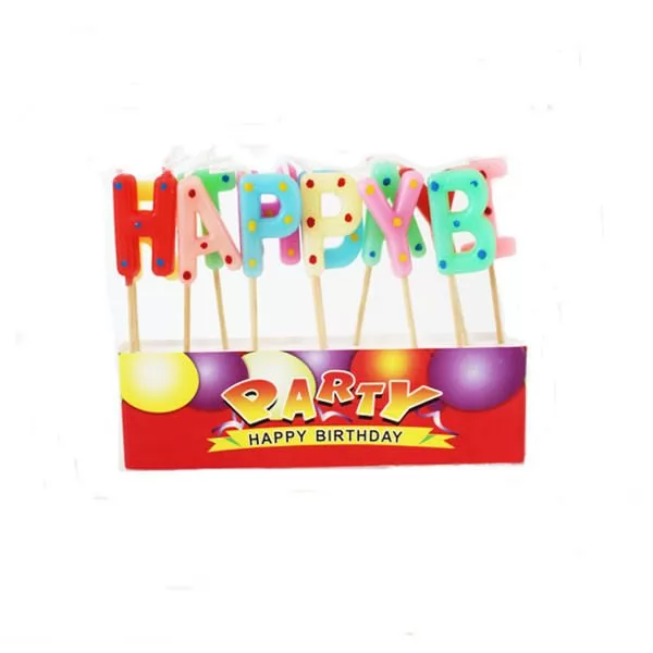 13 piece spot birthday letter cake candles