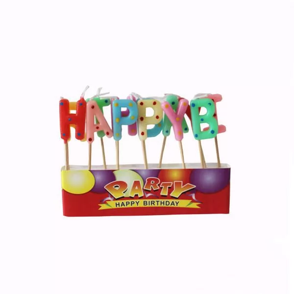 13 piece spot birthday letter cake candles