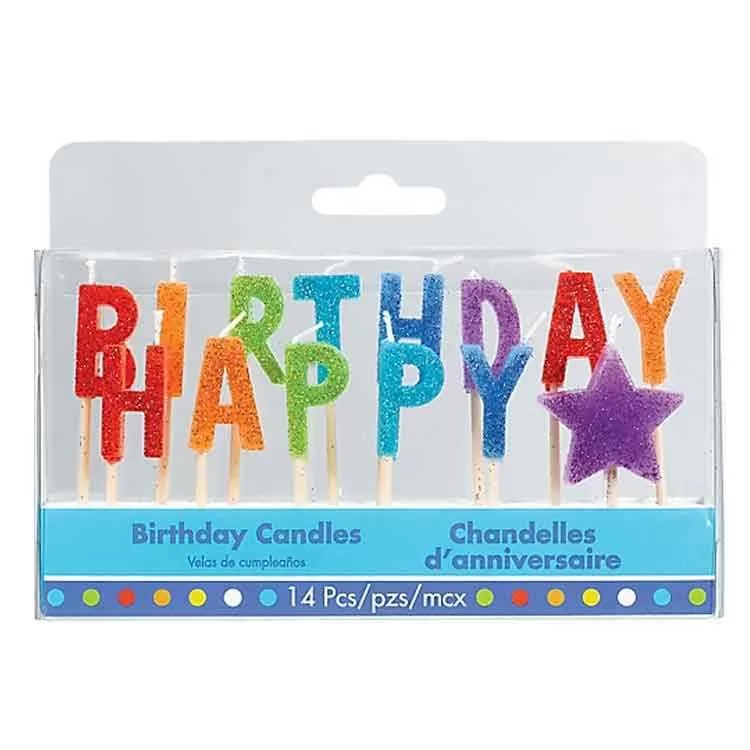 Letter Happy Birthday Party Candles Pack for Birthday Party Cake Decoration 13pcs/set