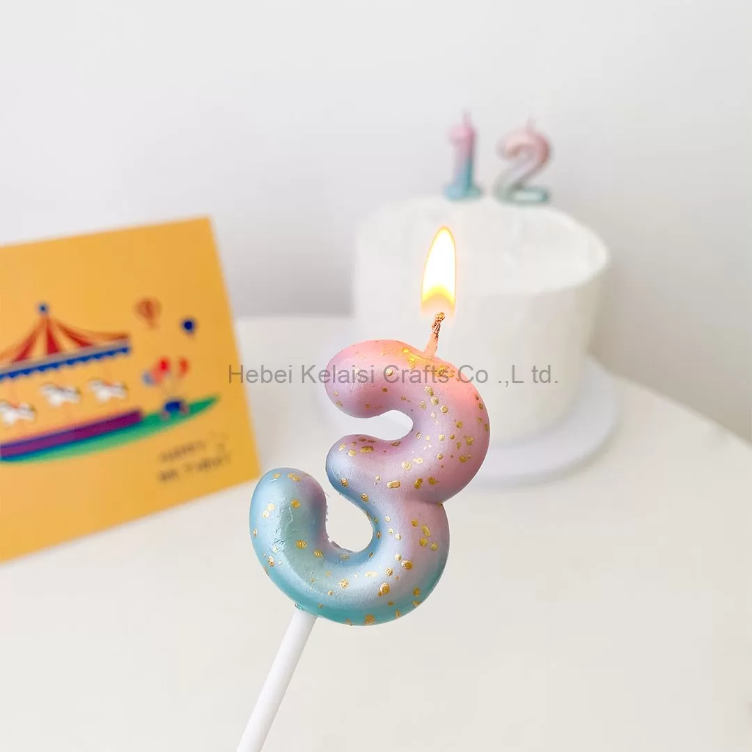 Personalized creative color gradient birthday candles