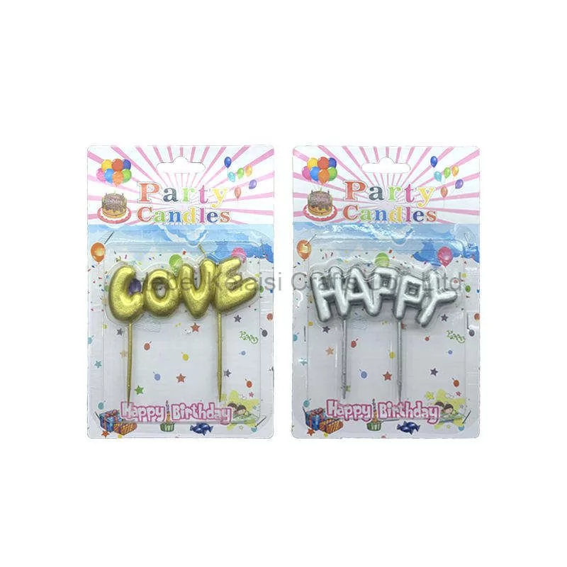 Colour Love Heart English Alphabet Candles