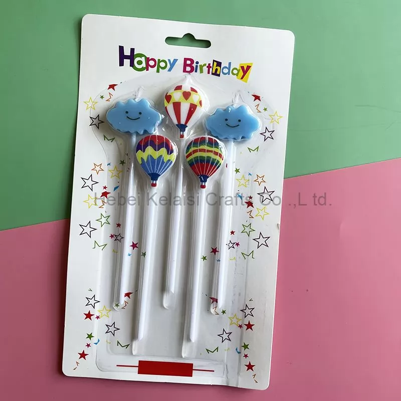 cloud  hot air balloon cartoon birthday children's party candles