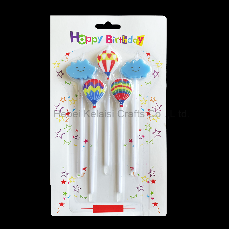 cloud  hot air balloon cartoon birthday children's party candles