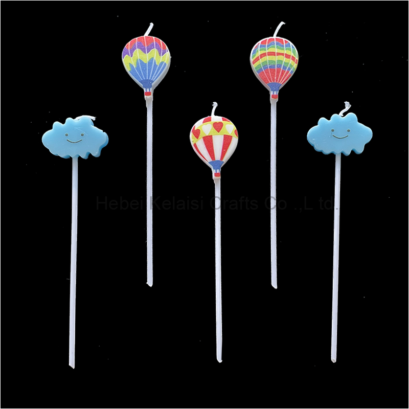 cloud  hot air balloon cartoon birthday children's party candles