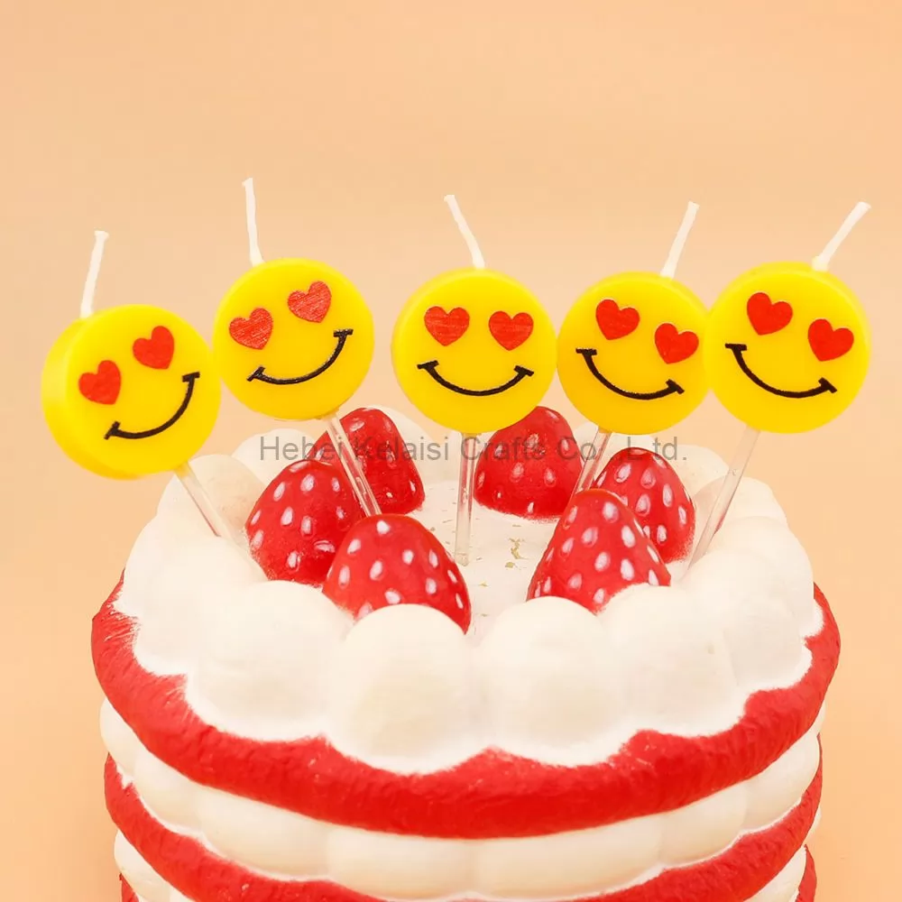 Cartoon Smile Face Handmade Birthday Candles