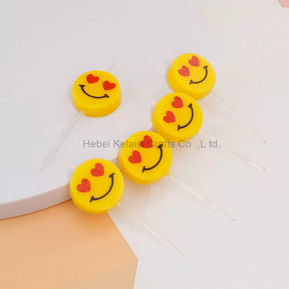 Cartoon Smile Face Handmade Birthday Candles