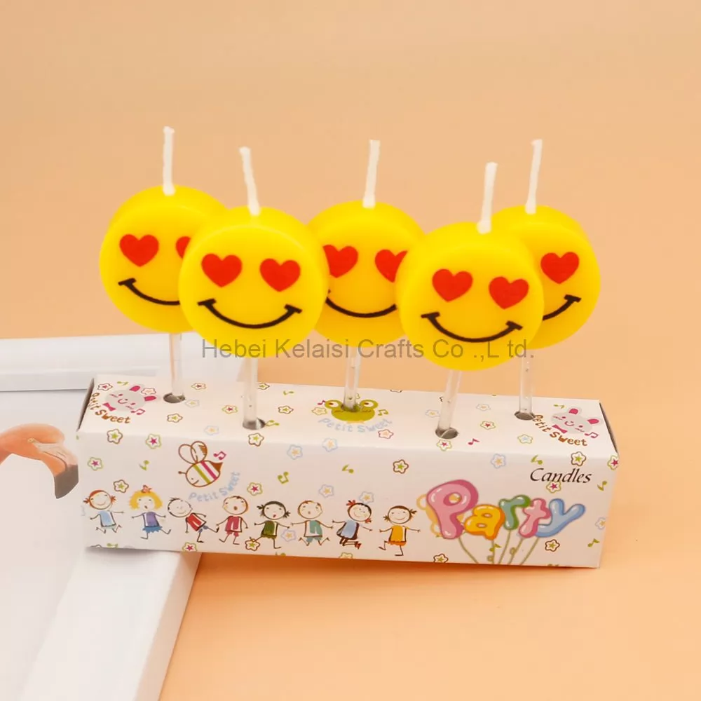 Cartoon Smile Face Handmade Birthday Candles