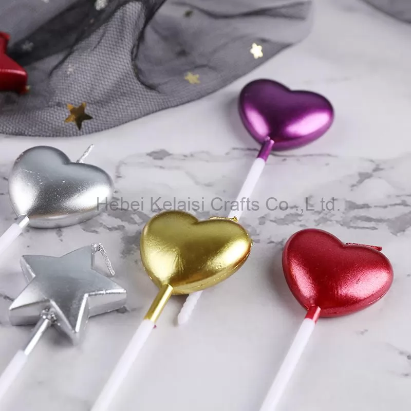 Multi-Color Heart Cartoon Birthday Cake Candles