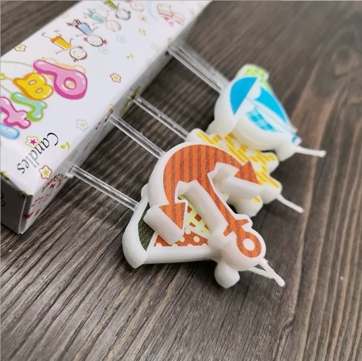 Children's cartoon ship pattern creative candles