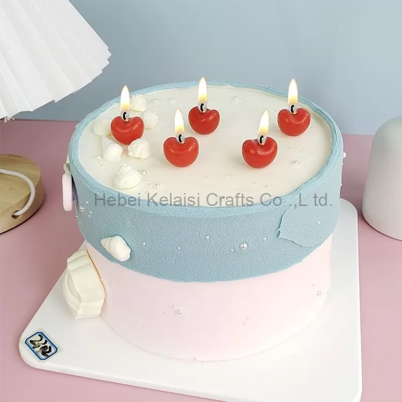 Cherry birthday candle fruit shape cake candle