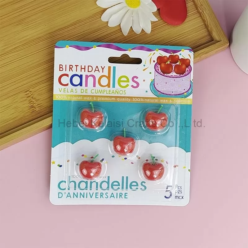 Cherry birthday candle fruit shape cake candle