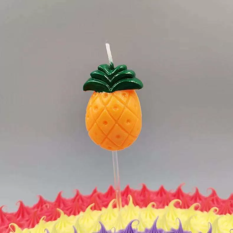 Children's party decoration cake pineapple birthday candles