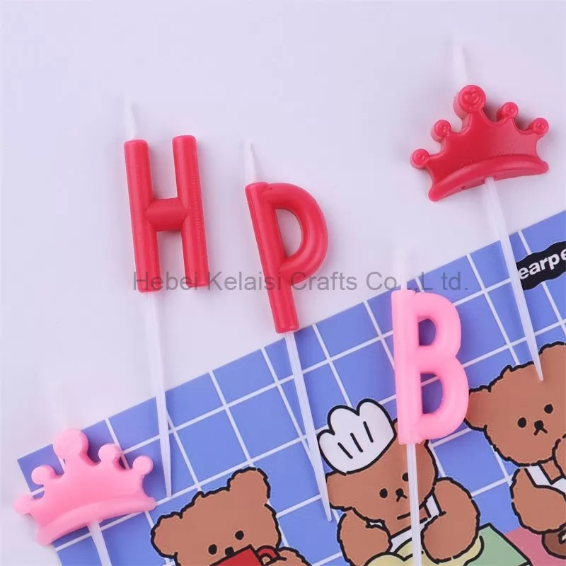 HAPPY BIRTHDAY letter shape cake candles
