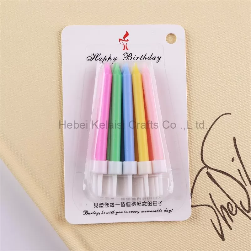 Macaron-colored pencil birthday candles