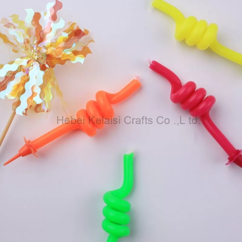 Color fluorescent color spring spiral candles