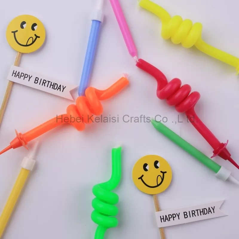 Color fluorescent color spring spiral candles