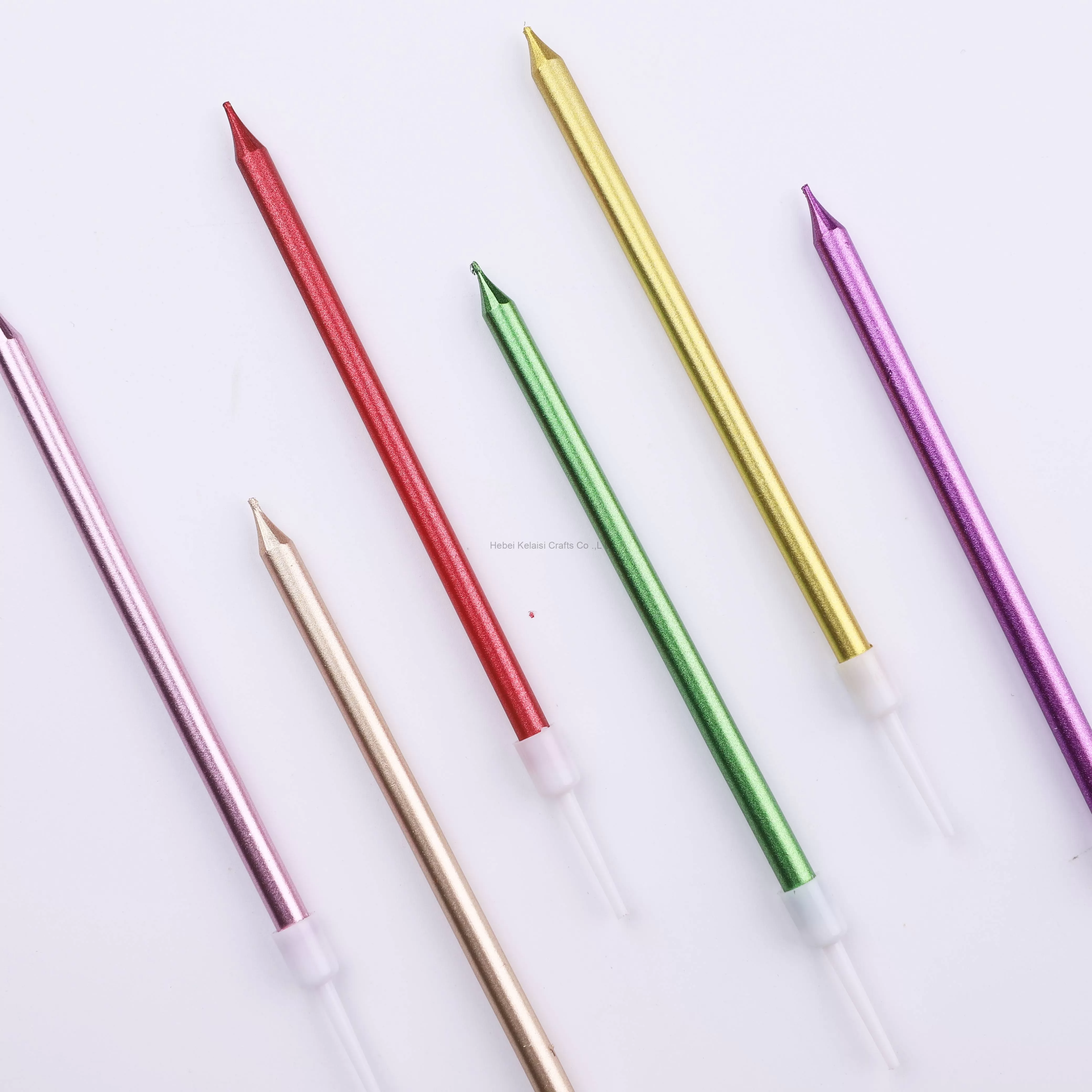 Pearlescent pencils birthday colored blended candles