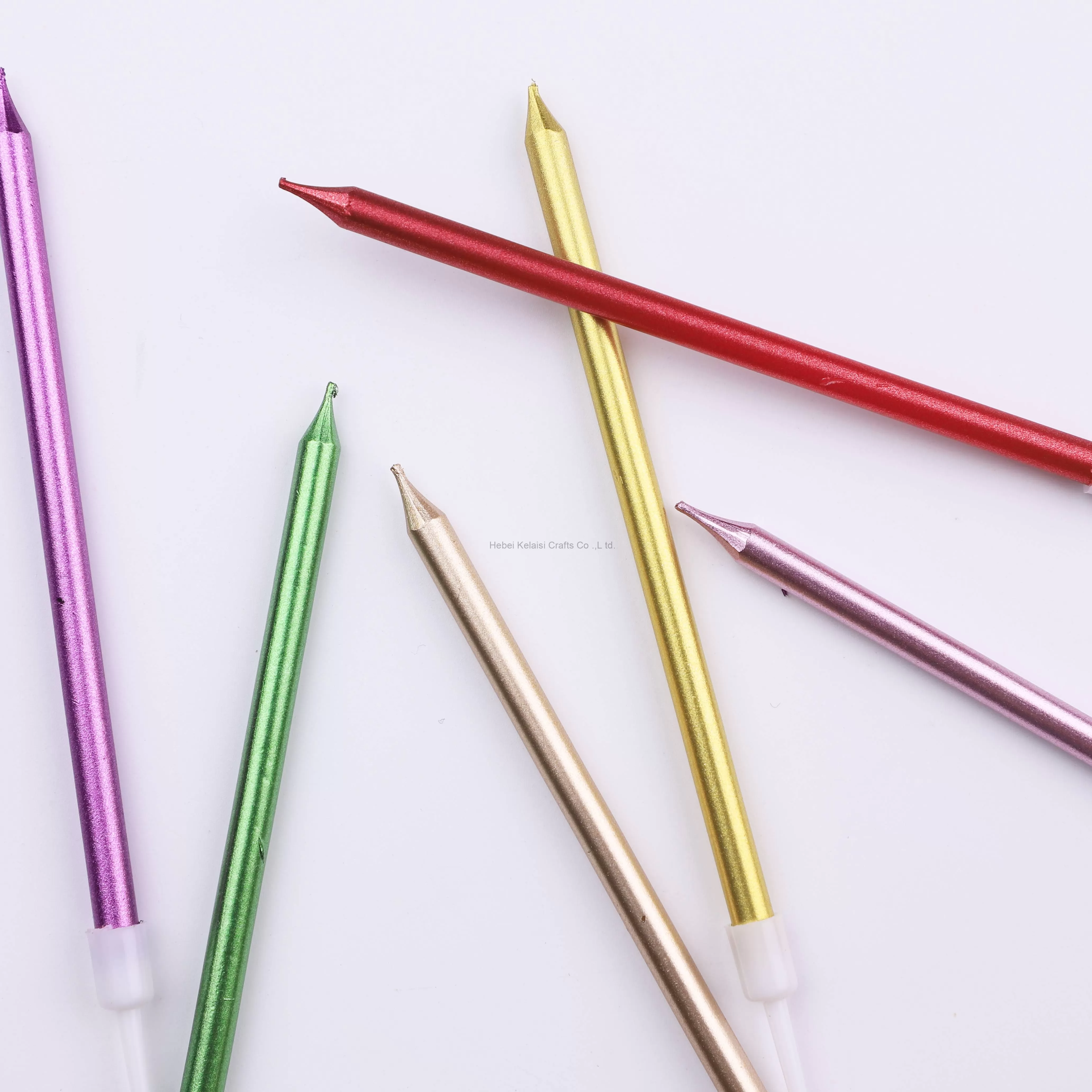 Pearlescent pencils birthday colored blended candles