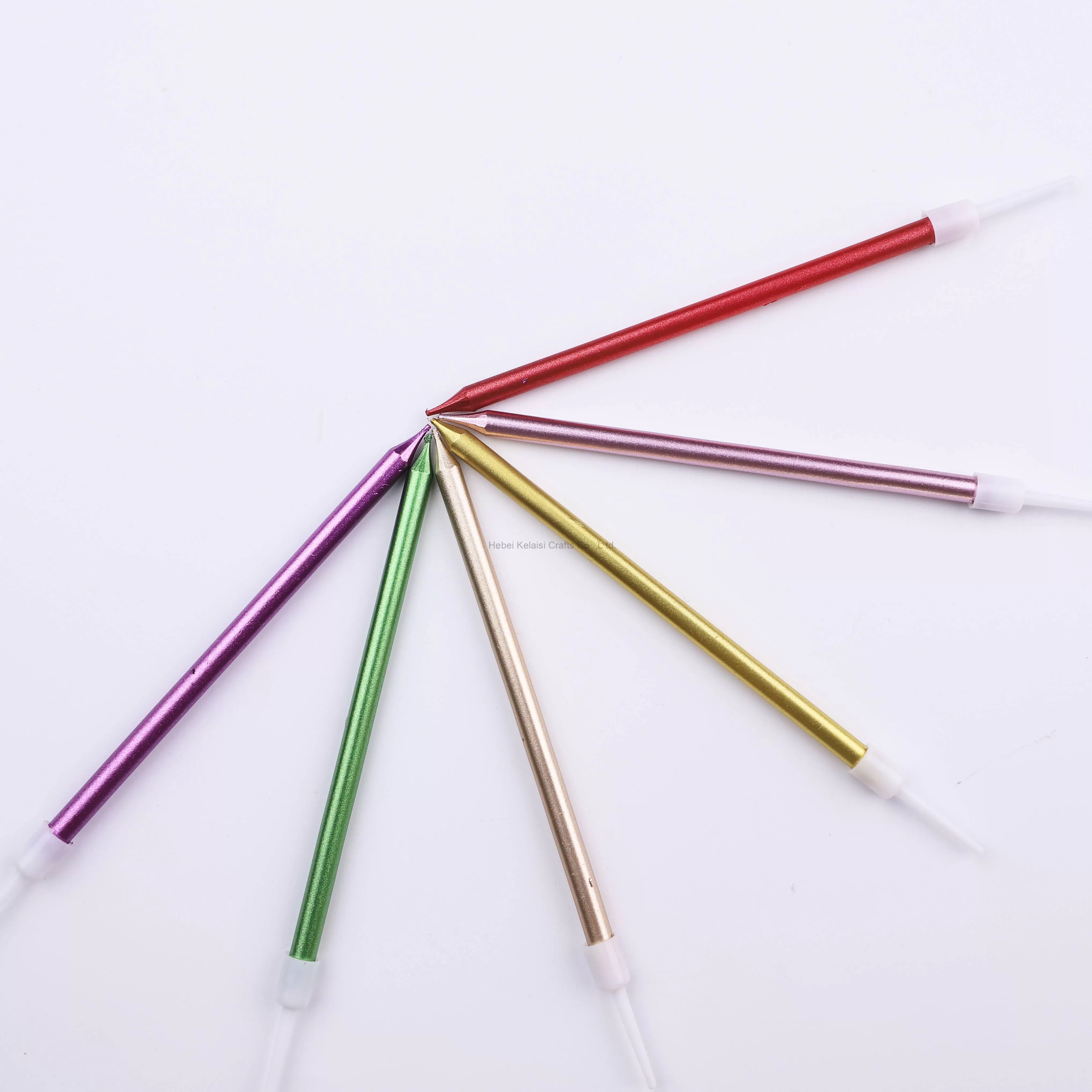 Pearlescent pencils birthday colored blended candles