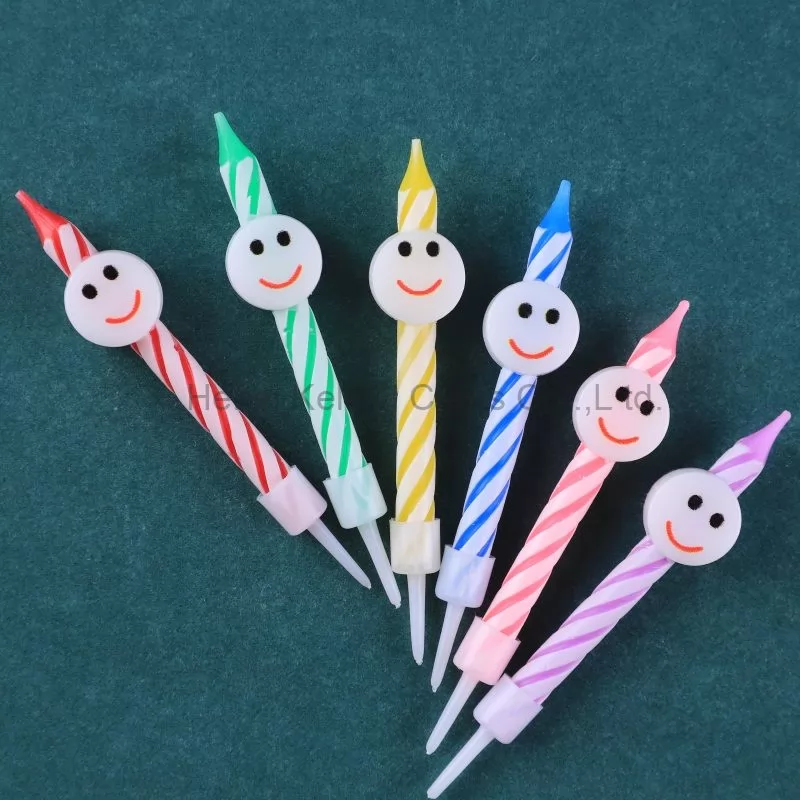 Cute Smiley face cartoon birthday Thread candle