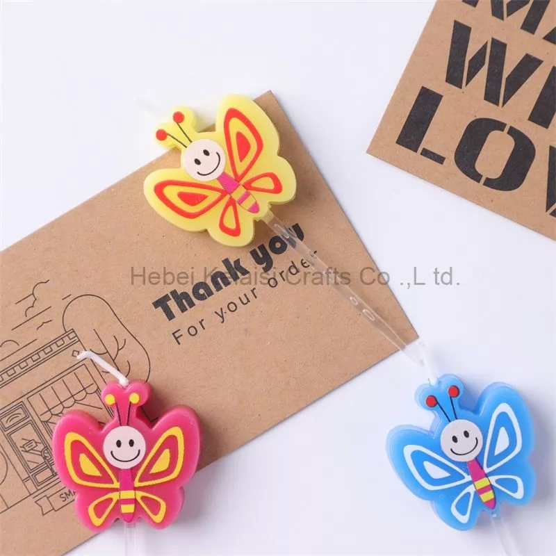 Cute little butterfly candle birthday candle