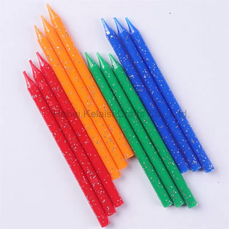Colorful Sequin birthday cake Decoration Candles