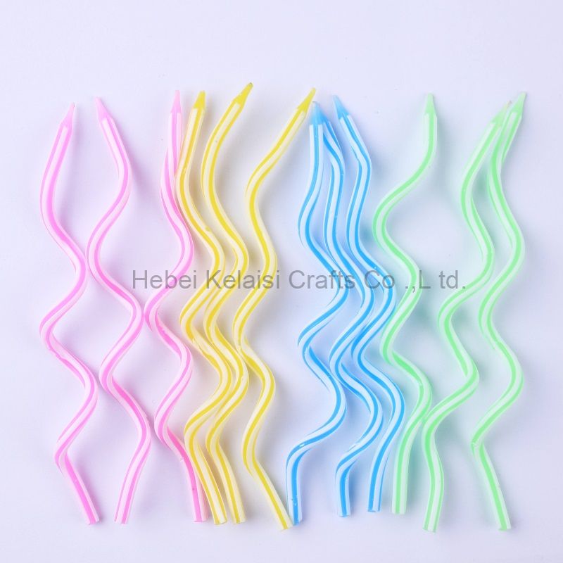 Colorful Curve Twister birthday Cake Candle