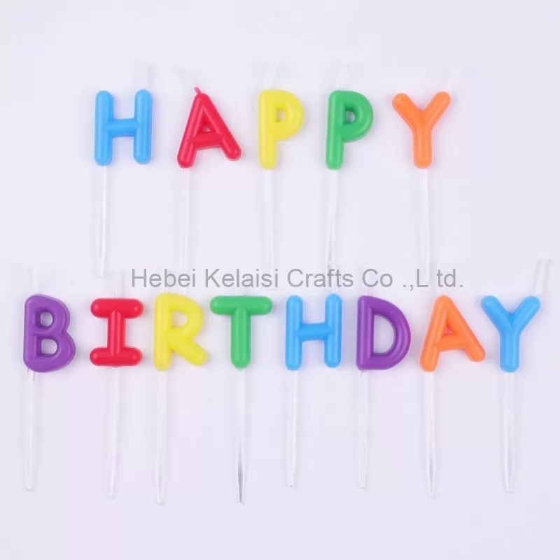 Colorful HAPPY BIRTHDAY Cake Candles