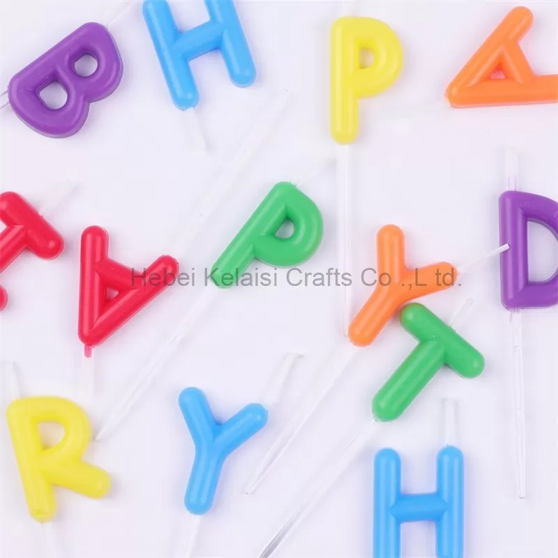 Colorful HAPPY BIRTHDAY Cake Candles