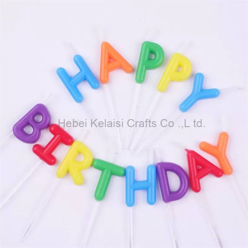Colorful HAPPY BIRTHDAY Cake Candles