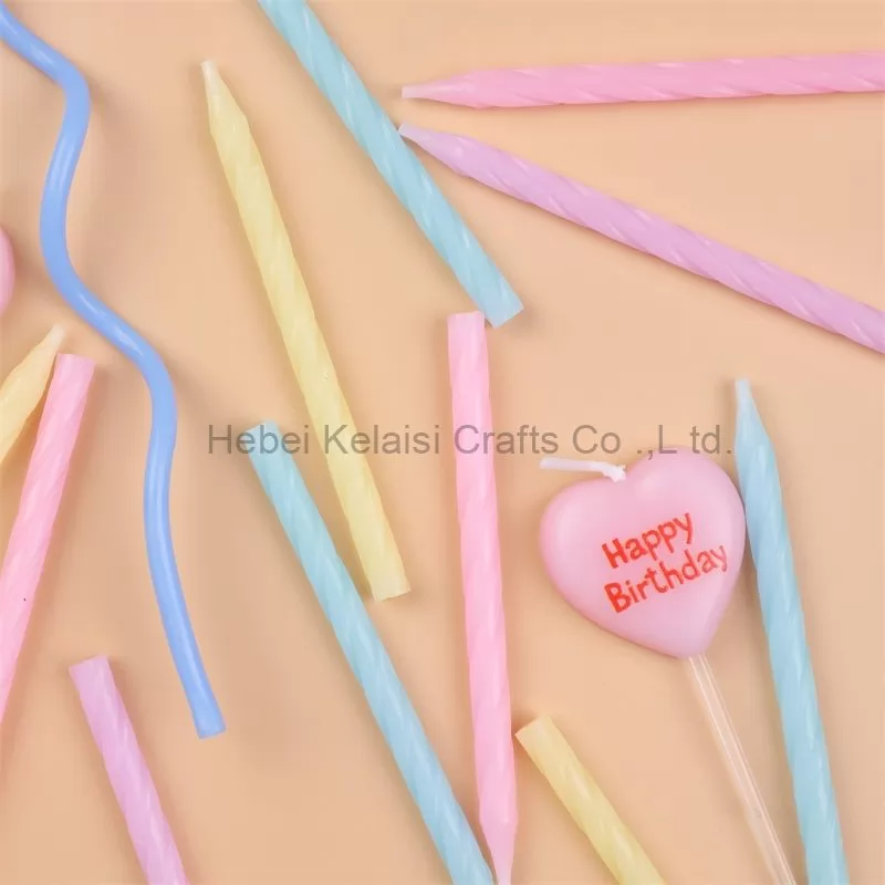 Macaron Colored Candles Birthday Cake Decoration Candles