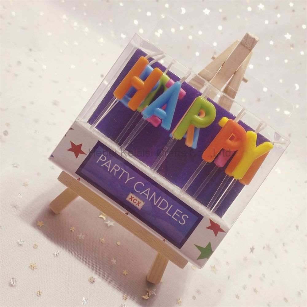 Solid Color Candy Color Birthday Alphabet Cake Decoration Candle